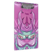 POPPY ~ WOW! VREEMD! Roze Grijs Wit en Cerise Klembord (Rechts)