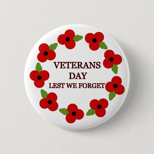 Poppy wreath - Badge Ronde Button 5,7 Cm (Voorkant)