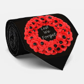 Poppy Wreath Stropdas (Opgerold)