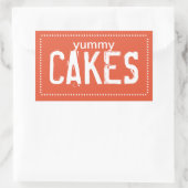 Poppy Yummy Cakes Rechthoekige Sticker (Tas)