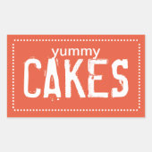 Poppy Yummy Cakes Rechthoekige Sticker (Voorkant)