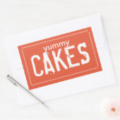 Poppy Yummy Cakes Rechthoekige Sticker (Envelop)