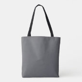 Poppy-zaadgrijs, donkerneutrale vaste kleur tote bag (Achterkant)