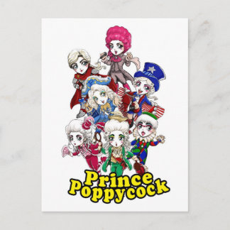 Poppycock Party Briefkaart