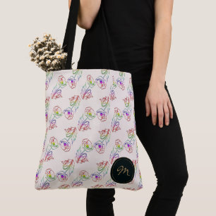 Poppyes florale patroon. Papaver. Tote Bag