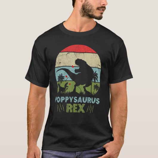 Poppysaurus  Fathers Day Rex Daddy Saurus T-shirt (Voorkant)