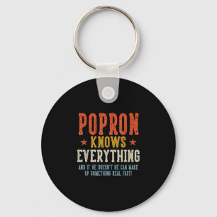Popron weet alles vaderdag retro vintage sleutelhanger