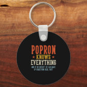 Popron weet alles vaderdag retro vintage sleutelhanger (Voorkant)