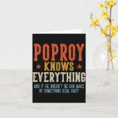Poproy weet alles vaderdag retro vintage kaart (Gele Bloem)