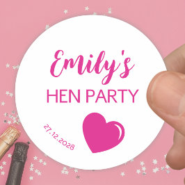 Poproze Hart Bruidsmeisjes Uitstap Ronde Sticker