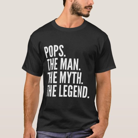 Pops De De Mythe De Legende Vader Vaderdag T-shirt (Voorkant)