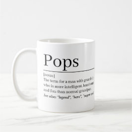 Pops Definitie Mok •Persoonlijk Opa Cadeau