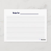 Pops Diner Retro Aangepaste Receptkaart Ansichtkaa Briefkaart (Achterkant)
