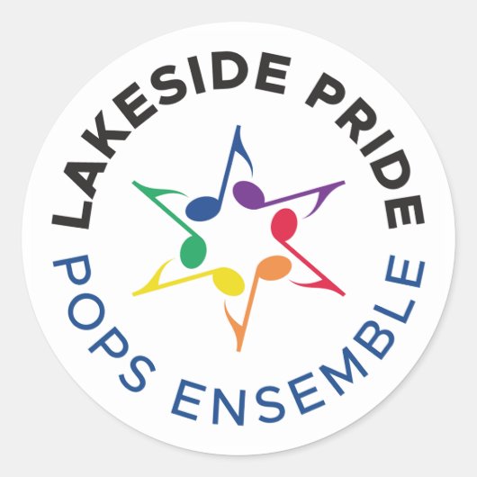 Pops Ensemble Sticker (Cirkel Logo) (Voorkant)