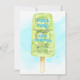 Pops & Feest Zomer Verjaardagsuitnodigingen Kaart