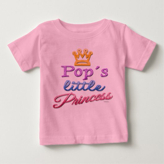 Pop's Little Princess Baby Peuter T-shirt (Voorkant)