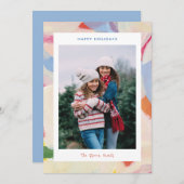 Pops of Painted Holiday Colors Feestdagenkaart (Voorkant / Achterkant)