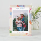 Pops of Painted Holiday Colors Feestdagenkaart (Staand voorkant)