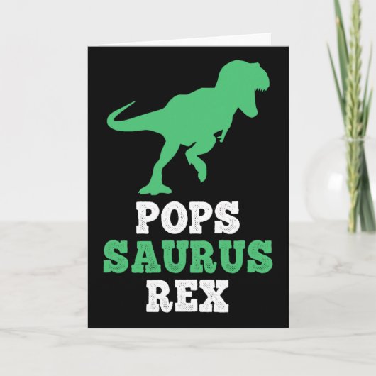 Pops-saurus Rex Dino Dinosaur Funny Popssaurus  Kaart (Voorkant)