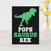 Pops-saurus Rex Dino Dinosaur Funny Popssaurus  Kaart (Gele Bloem)