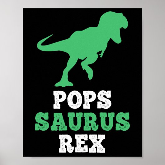 Pops-saurus Rex Dino Dinosaur Funny Popssaurus  Poster (Voorkant)