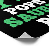 Pops-saurus Rex Dino Dinosaur Grappige Popssaurus  Poster (Hoek)