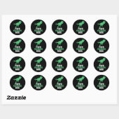 Pops-saurus Rex Dino Dinosaur Grappige Popssaurus  Ronde Sticker (Vel)