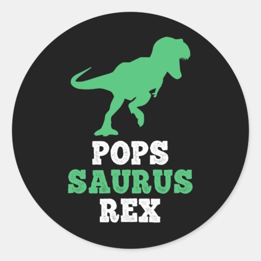 Pops-saurus Rex Dino Dinosaur Grappige Popssaurus  Ronde Sticker (Voorkant)