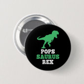 Pops-saurus Rex Dino Dinosaur Popssaurus Grappig Ronde Button 5,7 Cm (Voorkant /achterkant)