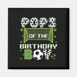 Pops Van De Verjaardagsfeest Voetbalgroep Familie Magneet