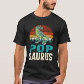Popsaurus T Rex Dinosaur Funny Pop Saurus Family M T-shirt (Voorkant)