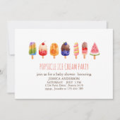 Popsice Cream baby shower Invitation Kaart (Voorkant)