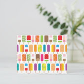 Popsice Cream Bars Patroon Briefkaart (Staand voorkant)