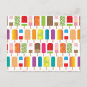 Popsice Cream Bars Patroon Briefkaart (Voorkant)