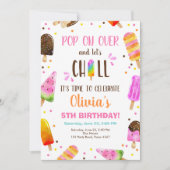 Popsice Cream Birthday Summer Pool Party Kaart (Voorkant)