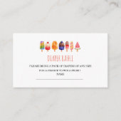 Popsice Crème baby shower diaper raffinage Informatiekaartje (Voorkant)