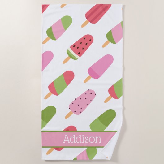 Popsiche Pattern Persoonlijke keukendoek Strandlaken (Voorkant)