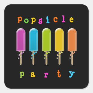popsiche vierkante sticker