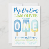 Popsicle 1e Verjaardagsuitnodiging, Pop over Kaart (Voorkant)