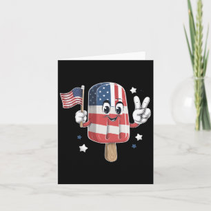 Popsicle 4th of July Boys Kinder Amerikaanse vlag Kaart