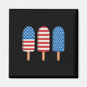 Popsicle Amerikaanse Vlag Patriottische 4e Juli Ki Magneet