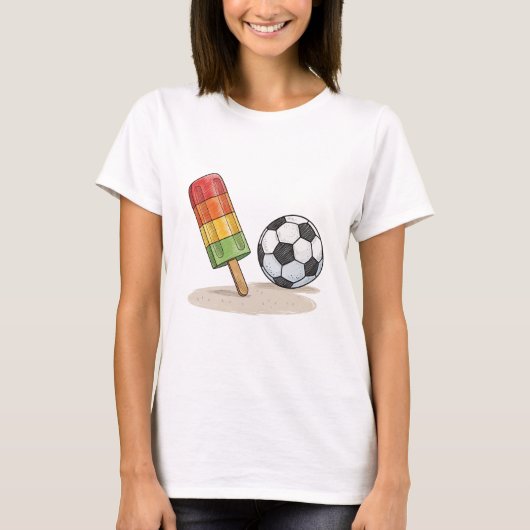Popsicle and soccer ball t-shirt (Voorkant)