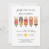 Popsicle Animals Verjaardag Kaart (Voorkant)