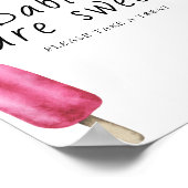 Popsicle baby shower - baby's zijn lief poster (Hoek)