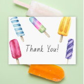 Popsicle Baby shower bedankkaart