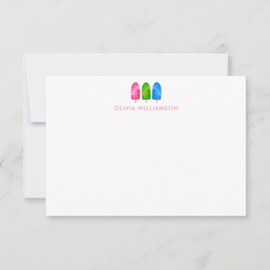 Popsicle Baby Shower Bedankt (Voorkant)