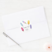 Popsicle Baby shower Bedankt Ronde Sticker (Envelop)