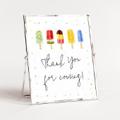 Popsicle Baby shower Bedankt voor uw komst Poster