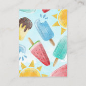 Popsicle Baby shower Boek Aanvraag Informatiekaartje (Achterkant)