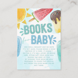 Popsicle Baby shower Boek Aanvraag Informatiekaartje